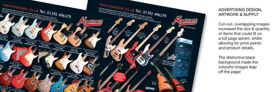 Monsons Guitars Advertising Design by Tobias Borthen