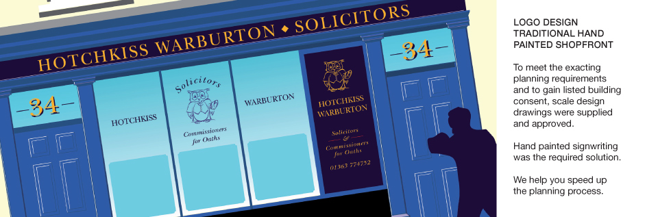 Hotchkiss & Warberton Solicitors Logo Design & Shopfront by Tobias Borthen