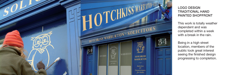 Hotchkiss & Warberton Solicitors Logo Design & Shopfront by Tobias Borthe